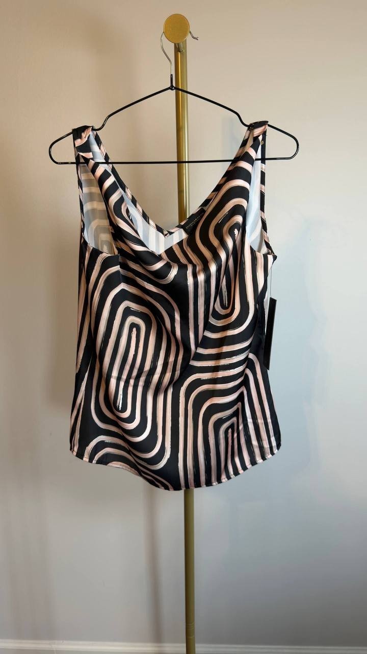 Donna Karan New York Cowlneck Camisole Top Multi XS NWT $79