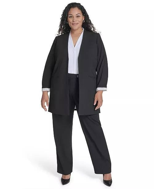 Calvin Klein Roll‑Sleeve Open‑Front Blazer – Size 18W – NWT – $159