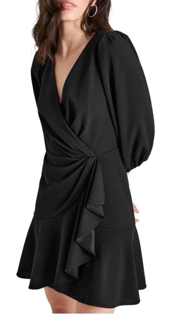 DKNY Women’s Solid Wrap Sheath Dress – Black – Size 4 – NWT – $129
