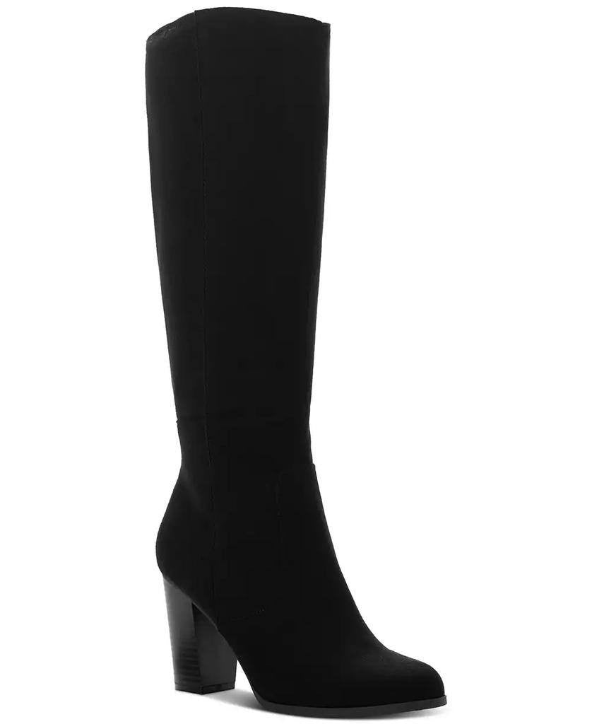 Style & Co Addyy Knee High Dress Boots Black 8M Synthetic $89.90 NWB