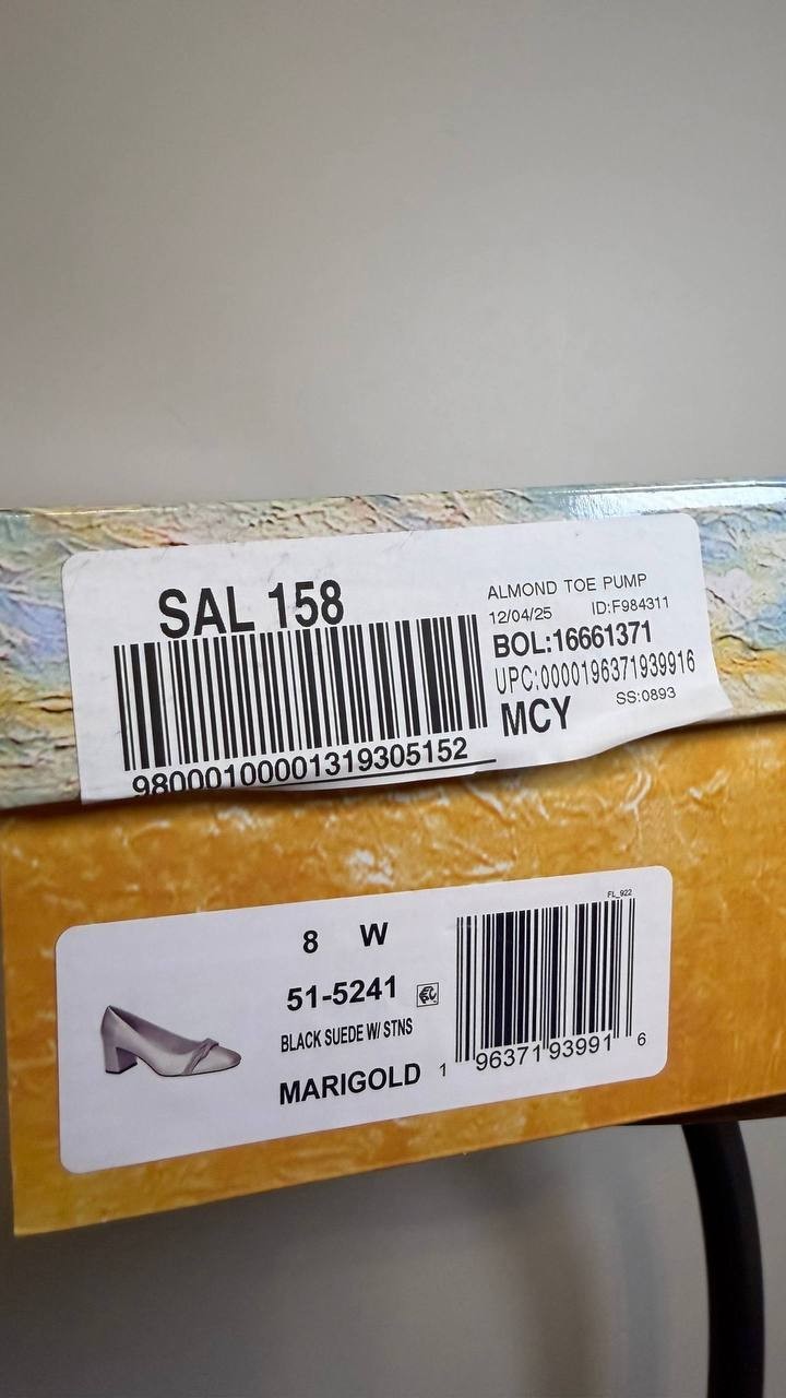 Bella Vita Marigold Pumps 8W Black Suede Square Toe Block Heel NIB msrp$115