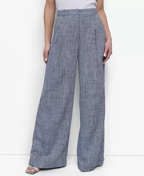 DKNY Petite High‑Rise Wide‑Leg Pants – Size 4P – NWT – $109
