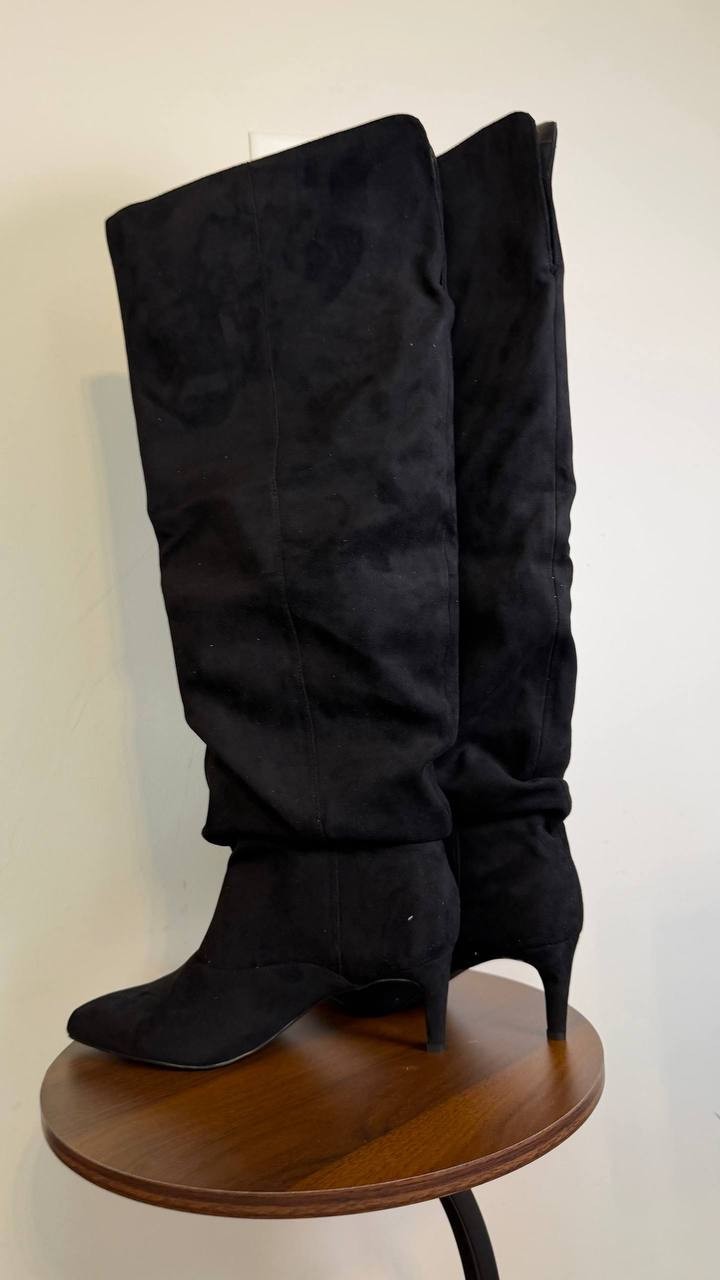 Madden Girl Women’s Stassi Over‑the‑Knee Boots Black 8.5 Fabric MSRP 135$— NWB