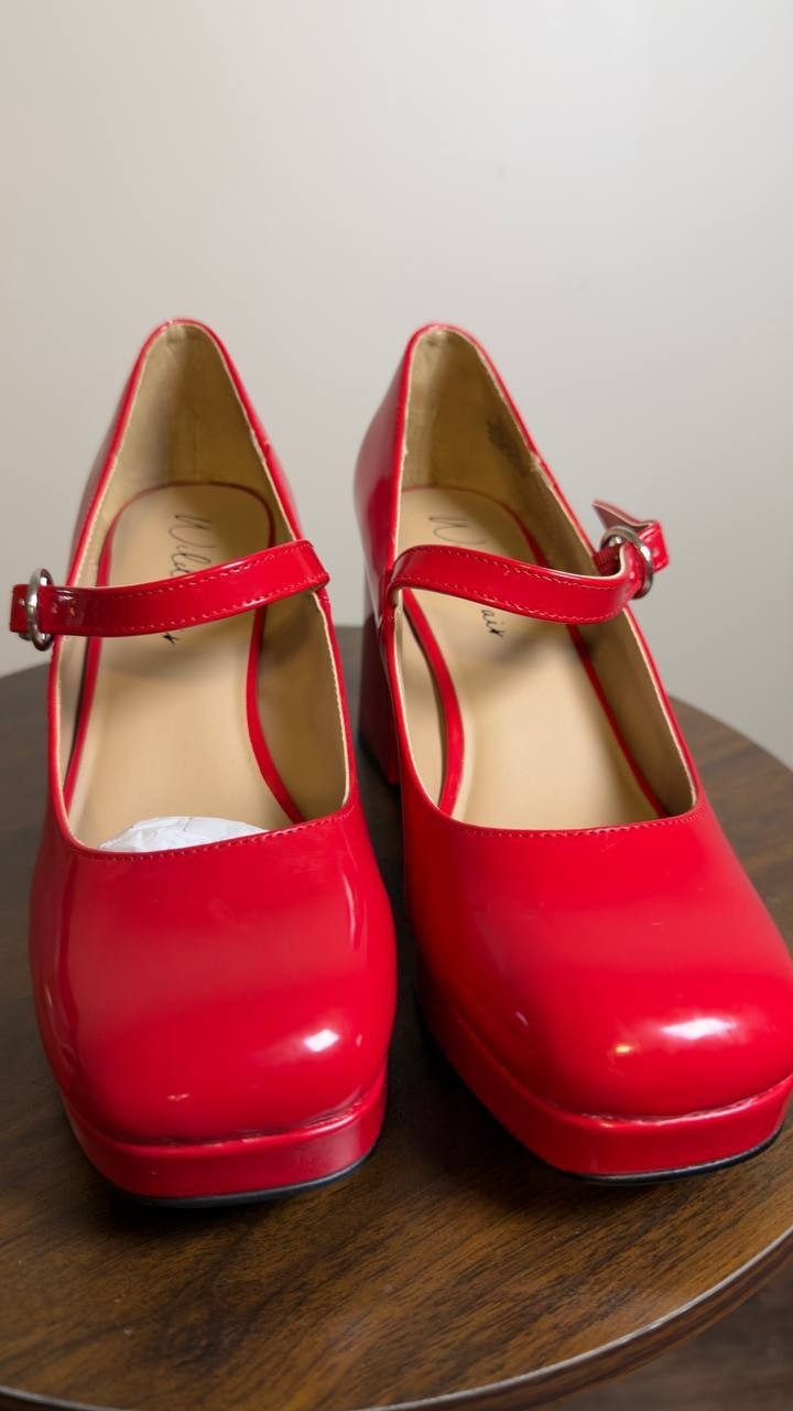Wild  Pair  Square Toe Booties  Red  7M  New  $69.90