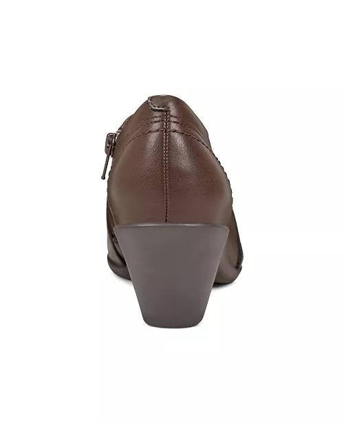 Easy Spirit Caine Booties 8W Dark Brown Side‑Zip Round Toe NIB msrp$95