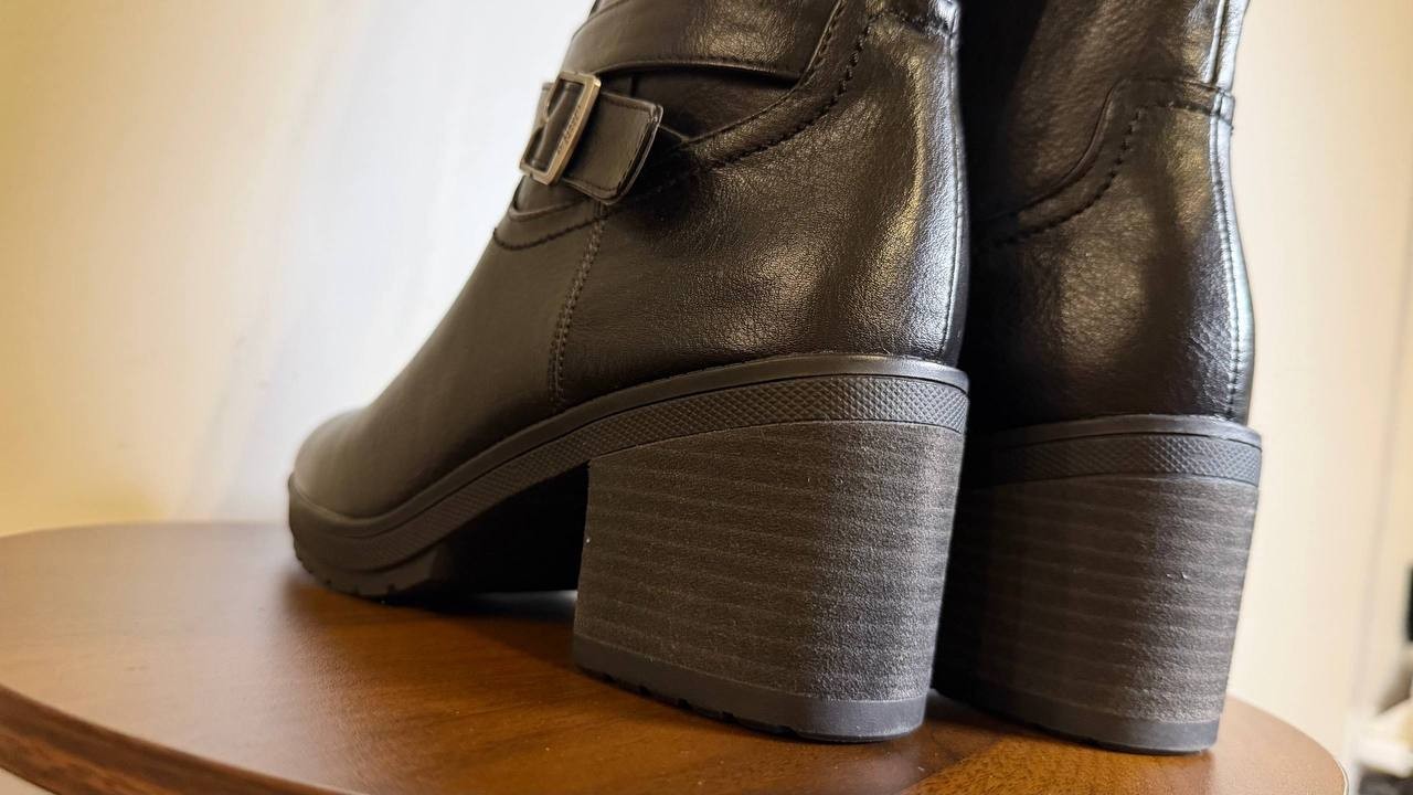 Dr. Scholl’s Prairie Riding Boots 7.5M Black Synthetic Block Heel NIB msrp $160