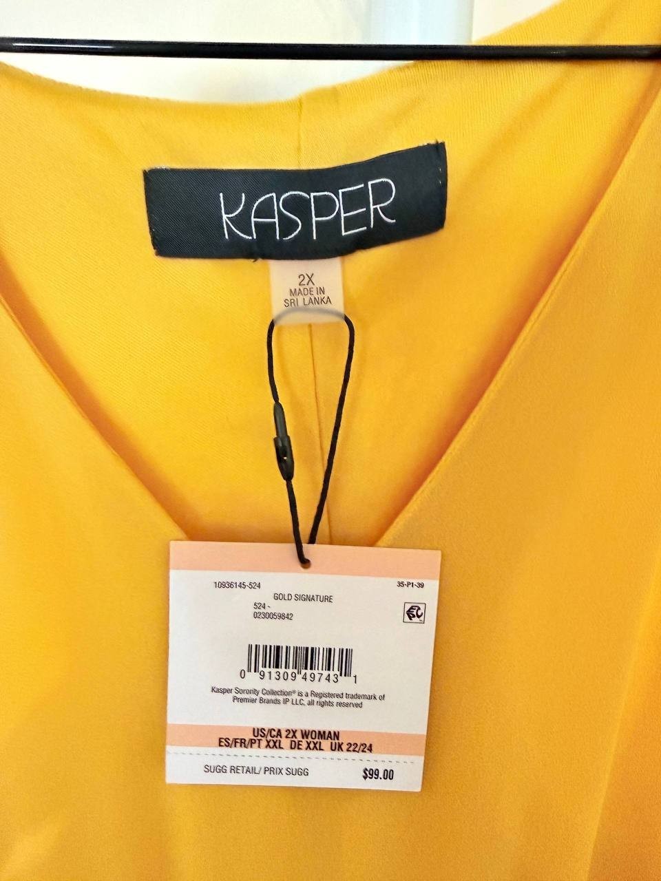 Kasper Gold Signature Dress – Size 2X – NWT – $99