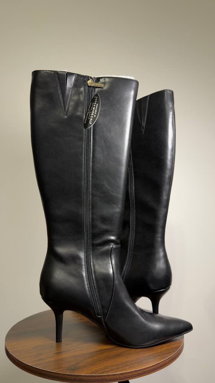 I.N.C.  Mckennaa  Pointy  Toe  Boots  Black  Man‑Made  11M  New  With  Box  $100