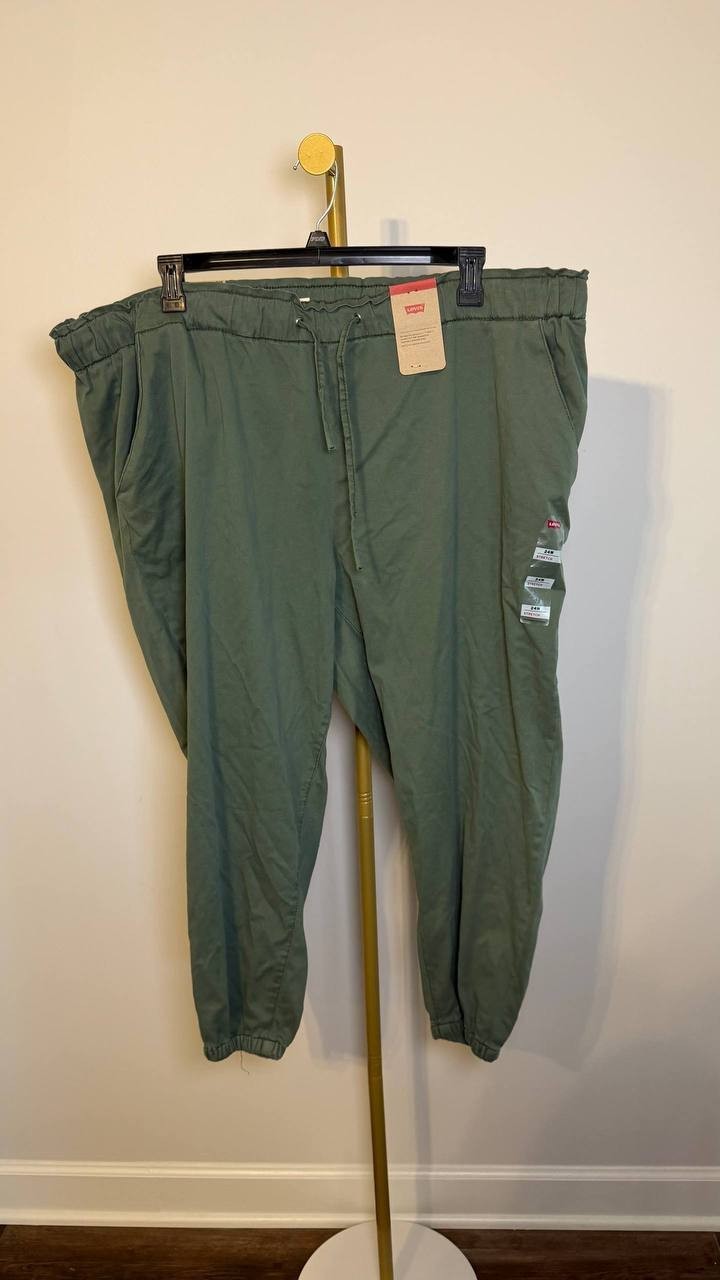 Levi’s Plus Size Off‑Duty High Rise Relaxed Jogger Pants Green 24W NWT $59.50