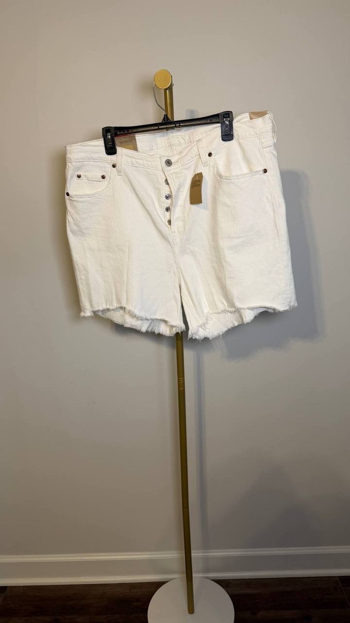 Levi’s 501 Original High Rise Shorts White 16W NWT $59.50