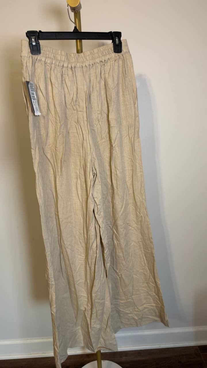 Vince Camuto Wide-Leg High-Rise Pull-On Pants Camel S NWT $109