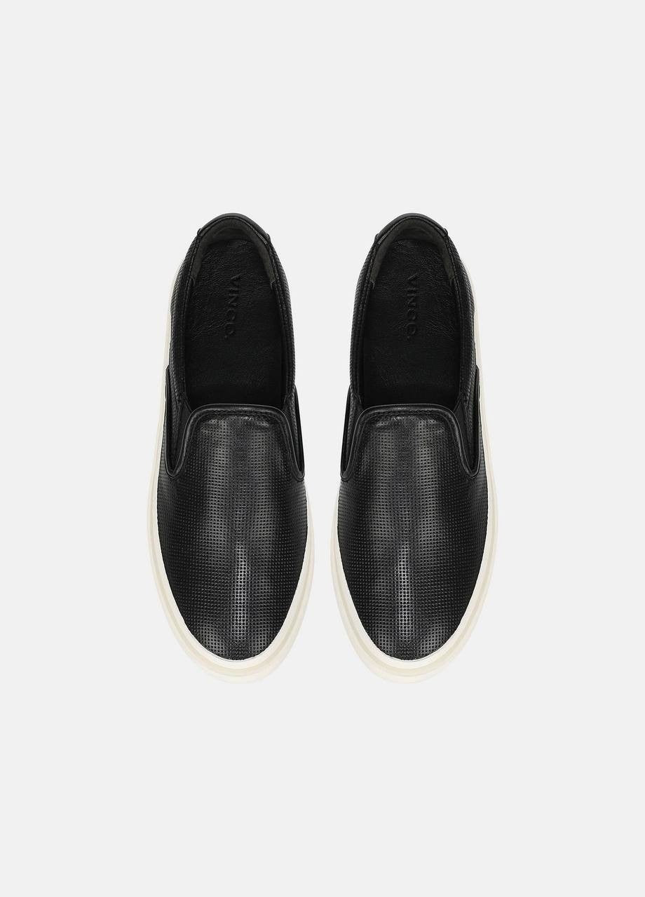 Vince  Blair  Perforated  Leather  Sneakers  Black  8.5  M  New  in  Box  $250