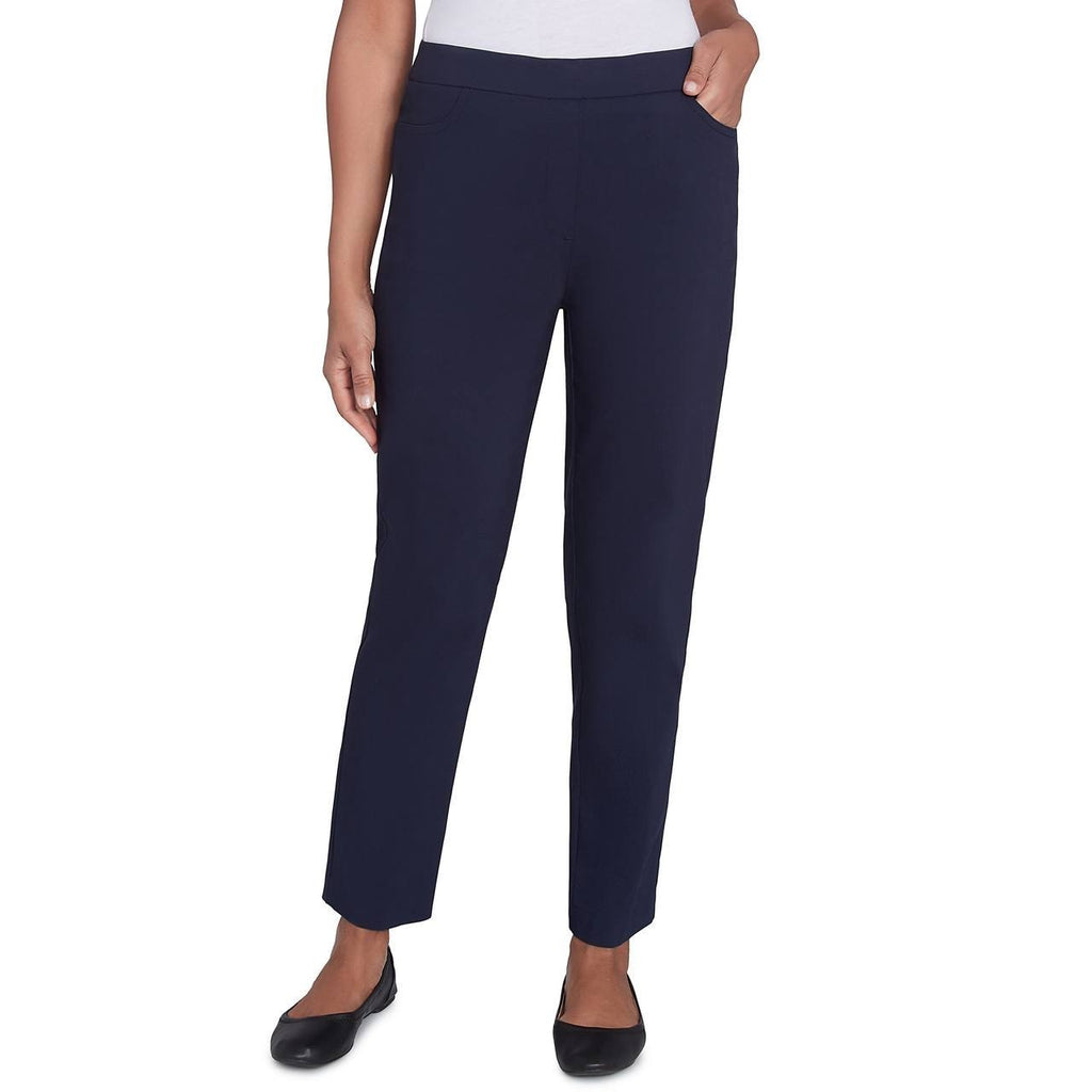 Alfred Dunner Women’s Plus Petite Allure Stretch Pants Navy 16W $52.50 NWT