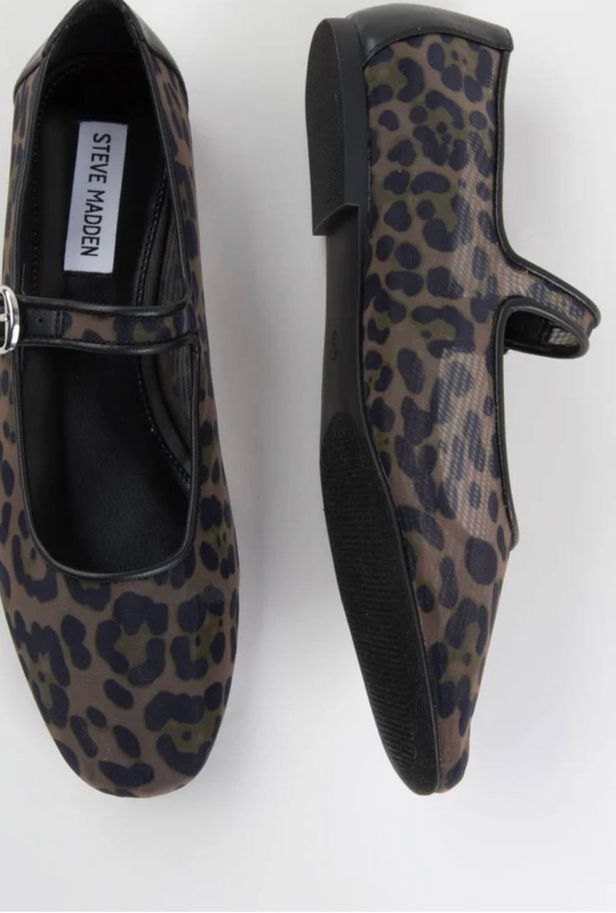 Steve Madden  Ballet Flats  Leopard  8  New  $60