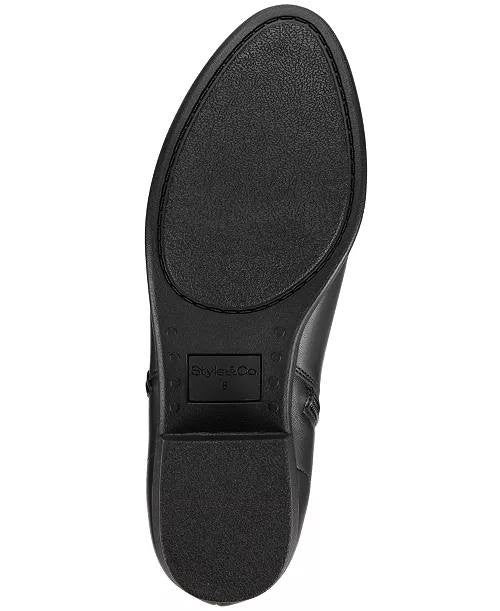 Style & Co Aidenn Block Heel Booties Black 8M Man‑Made $79.90 NWB