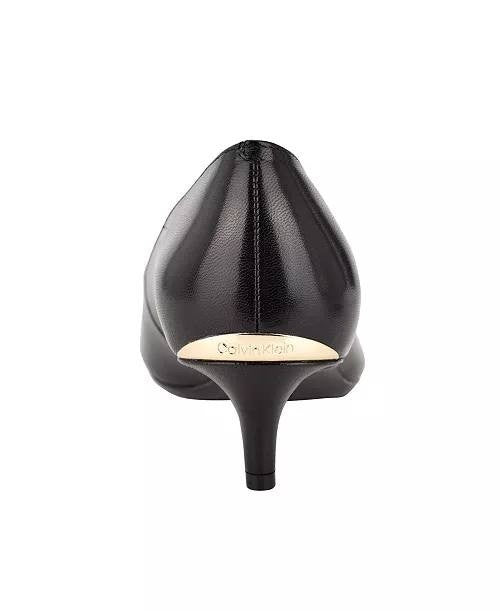 Calvin Klein Gabrianna Pointed Toe Kitten Heel Pumps Black Women’s 9.5M NWB $119