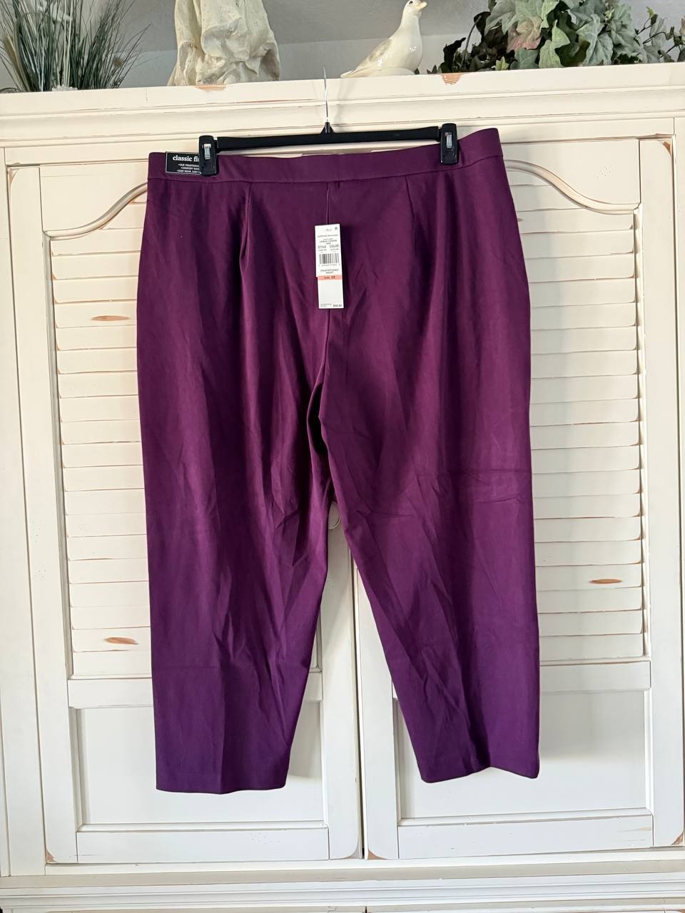 Plus Women’s Allure Fitted Stretch Short Length Pant 2X Purple NWT $52