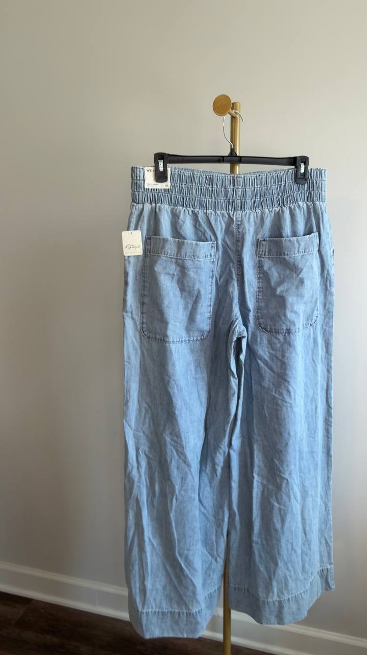 We The Free Breezy Pull‑On Wide Leg Jeans Dusk XL NWT $78
