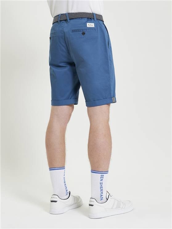 Ben Sherman Signature Chino Shorts Airforce Blue 38 NWT $99
