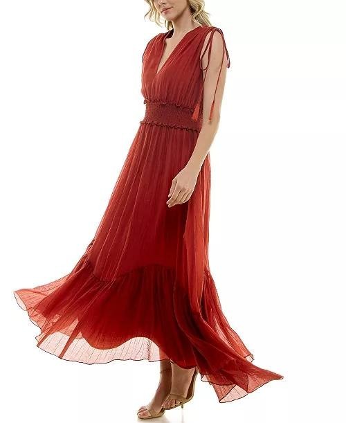 Taylor V‑Neck Handkerchief‑Hem Dress – Size L – NWT
