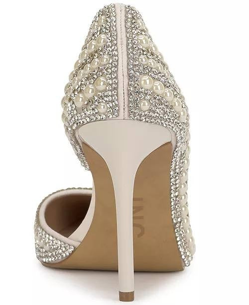 I.N.C.  International  Concepts   Pumps  Stripe  Pearl  9  M  Pre‑owned