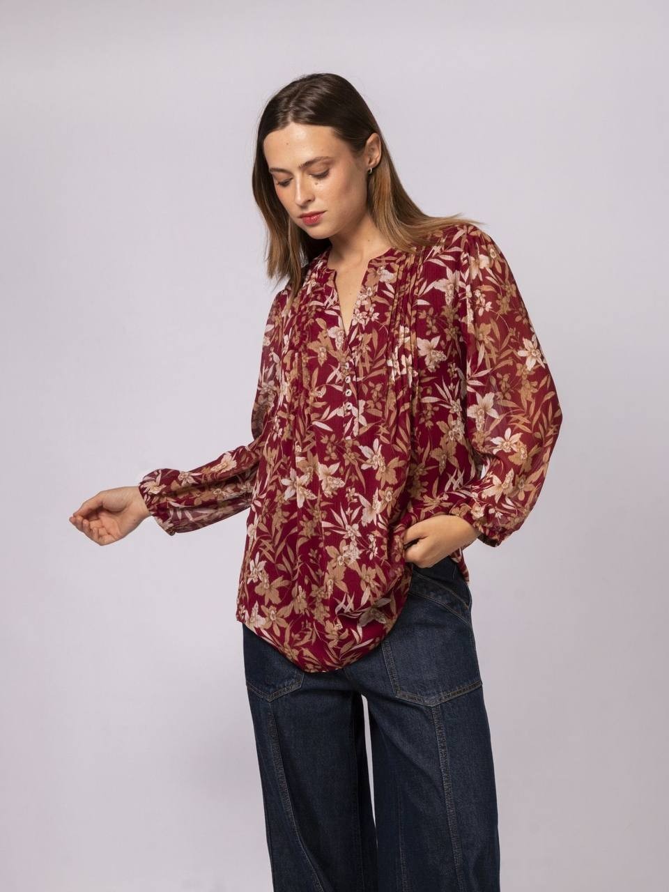 Tommy Hilfiger Blusa con Estampado Floral Multi XS NWT $89