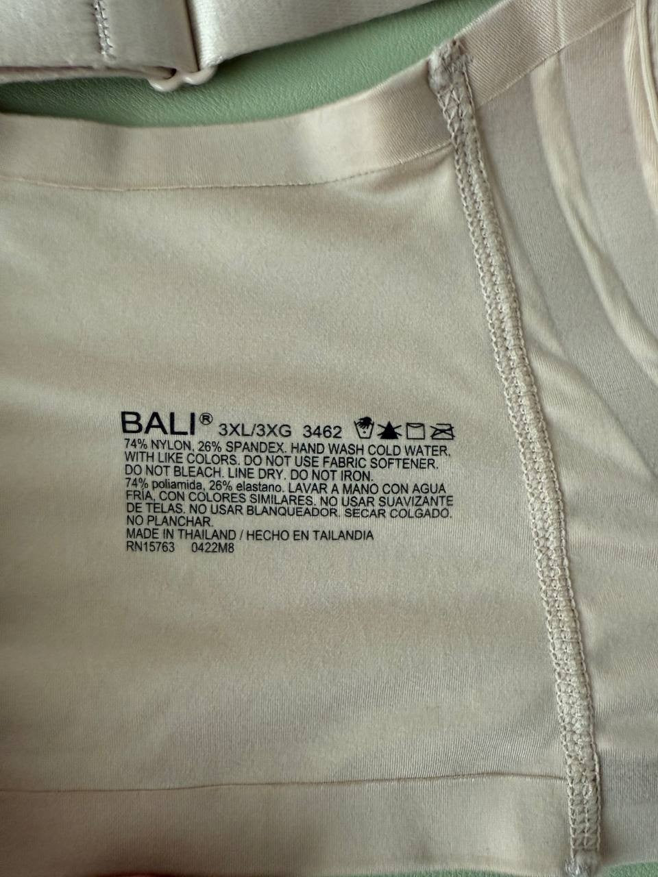 Bali Comfort Revolution Women’s Bra 3XL 46DD Nude Wireless Lightly Lined