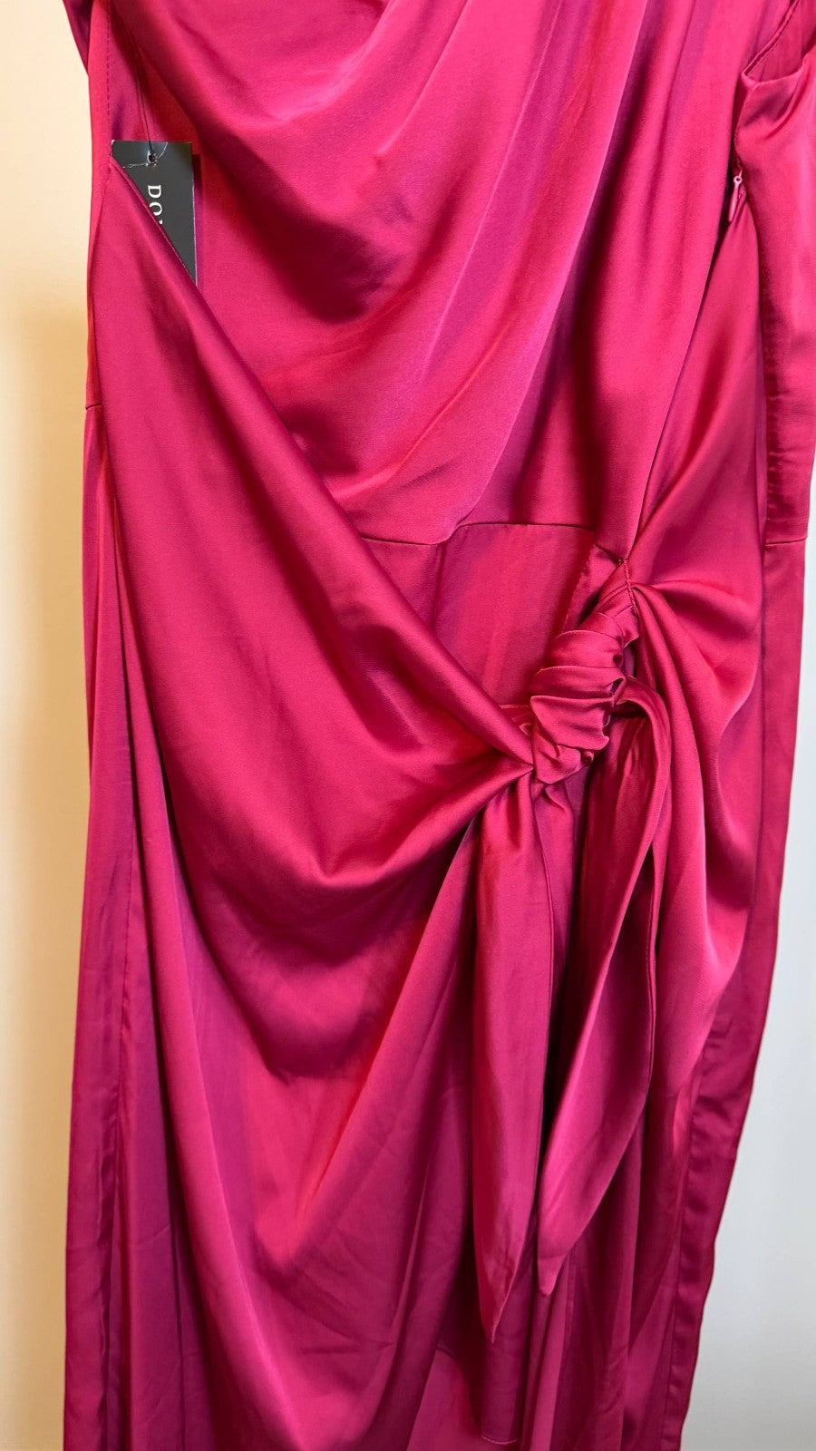 Donna Morgan Women’s One‑Shoulder Midi Dress Pink $178 NWT