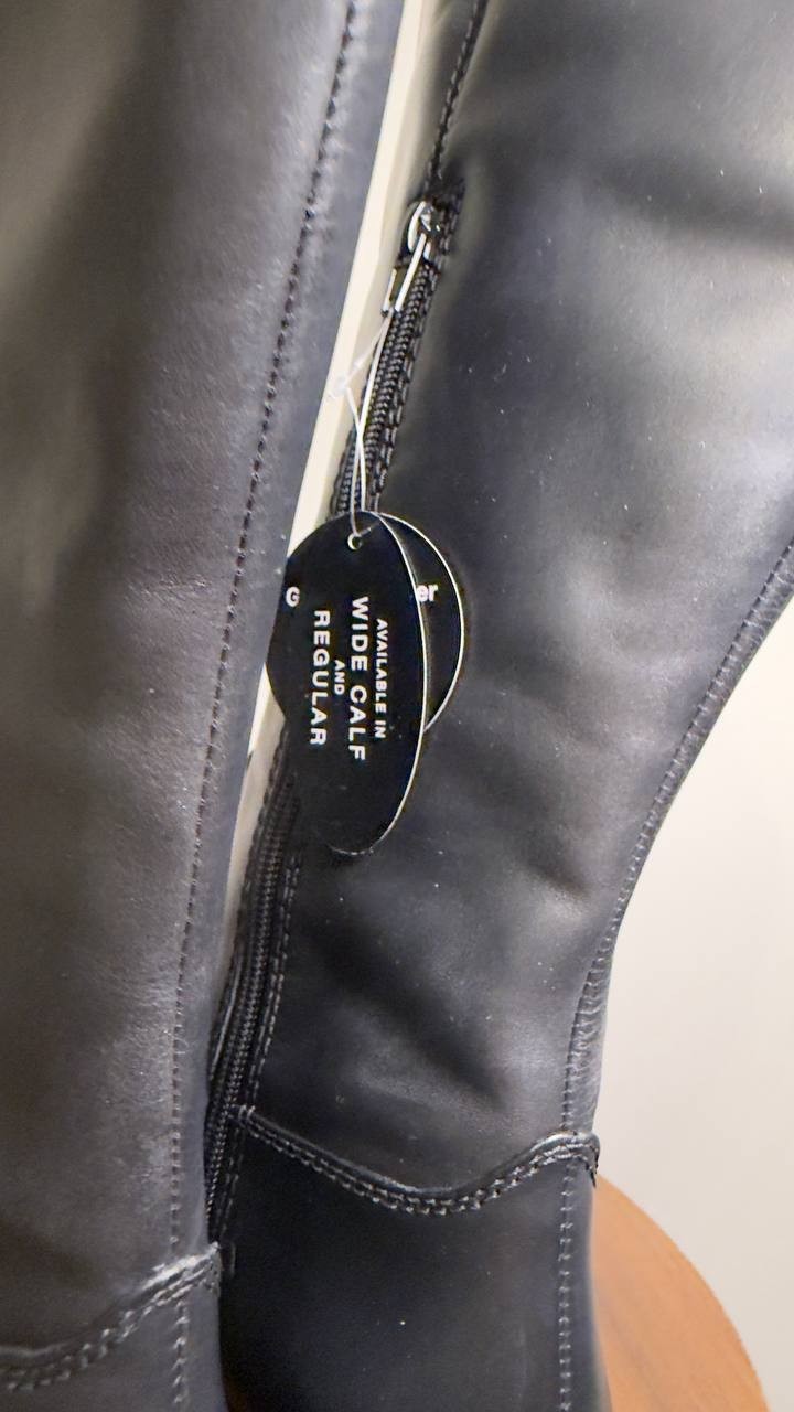 I.N.C.  Riding  Boots  Black  Leather  9W  XWC  New  $189.90