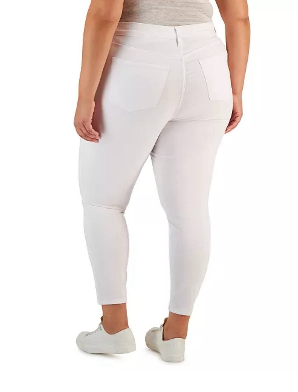 Celebrity Pink Hi-Rise Skinny Jeans White Plus 22 Denim Stretch Zip Fly