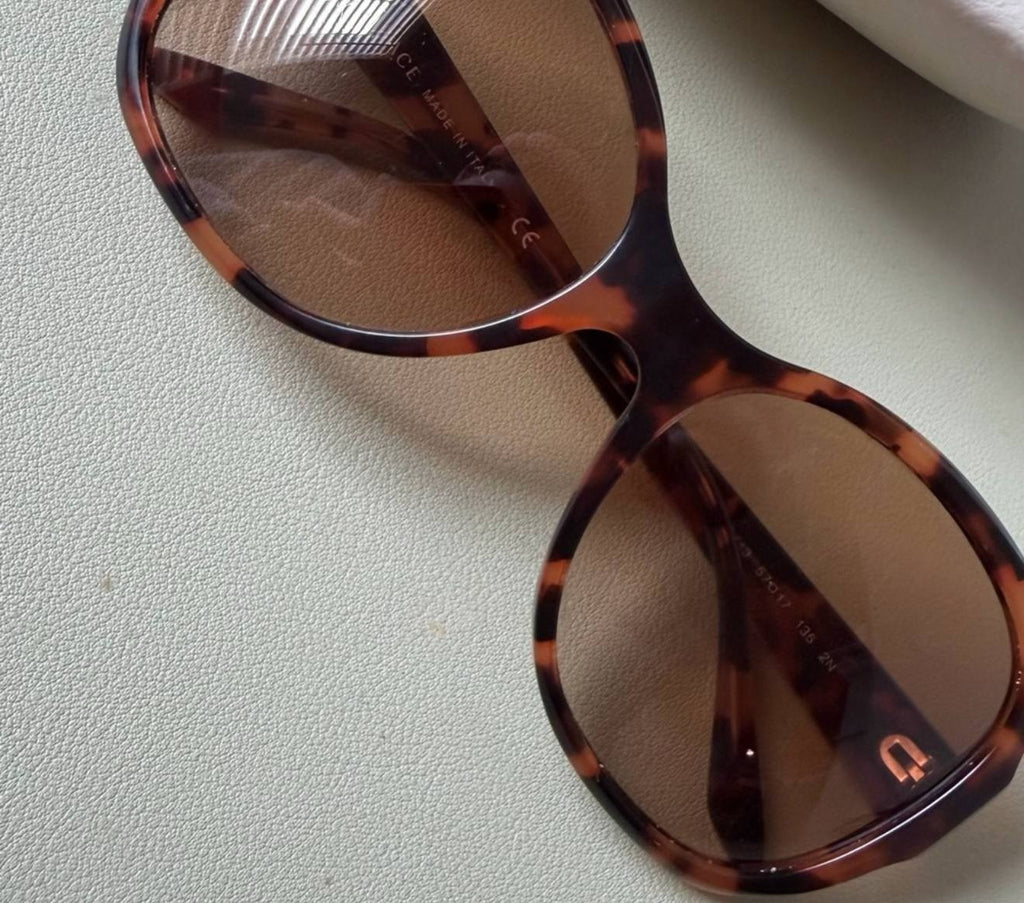 Versace 59 998/13 Tortoise Brown Sunglasses 57mm Italy w/ Case