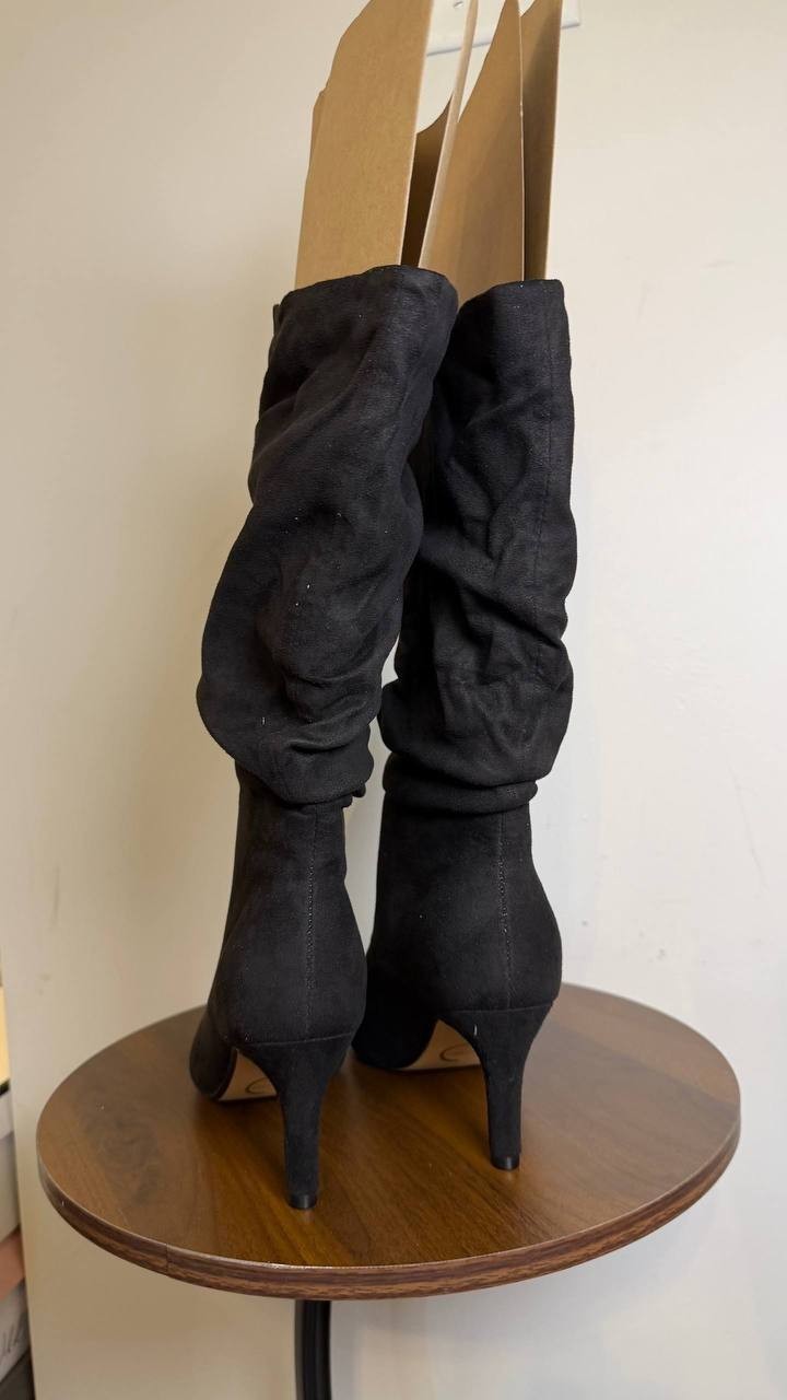 Journee Collection Sonnet Slouchy Extra Wide Calf Boots Black 7M NWB $79.99
