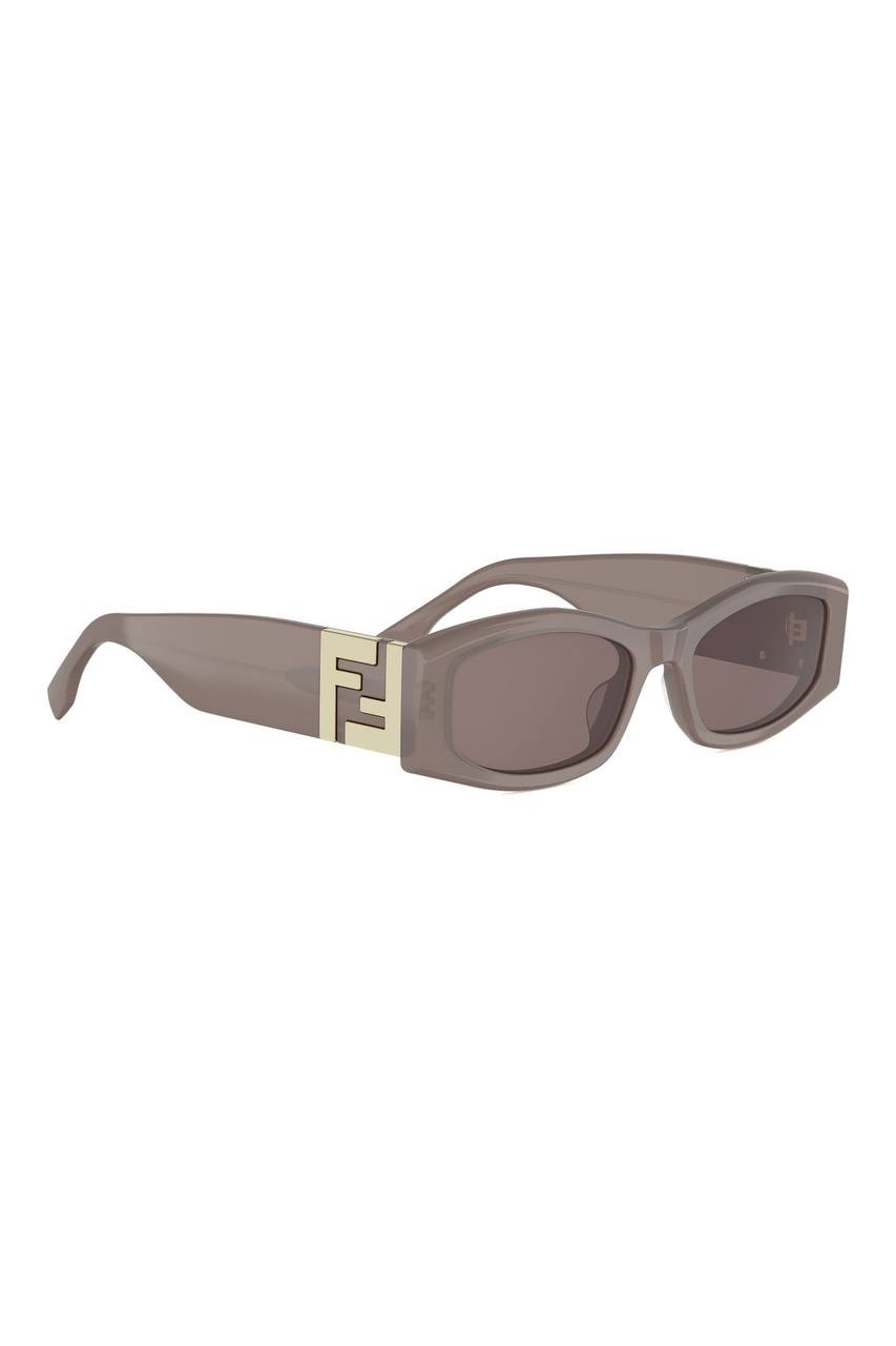 Fendi Rectangular Sunglasses Shiny Dark Brown OS NWOT $490.00