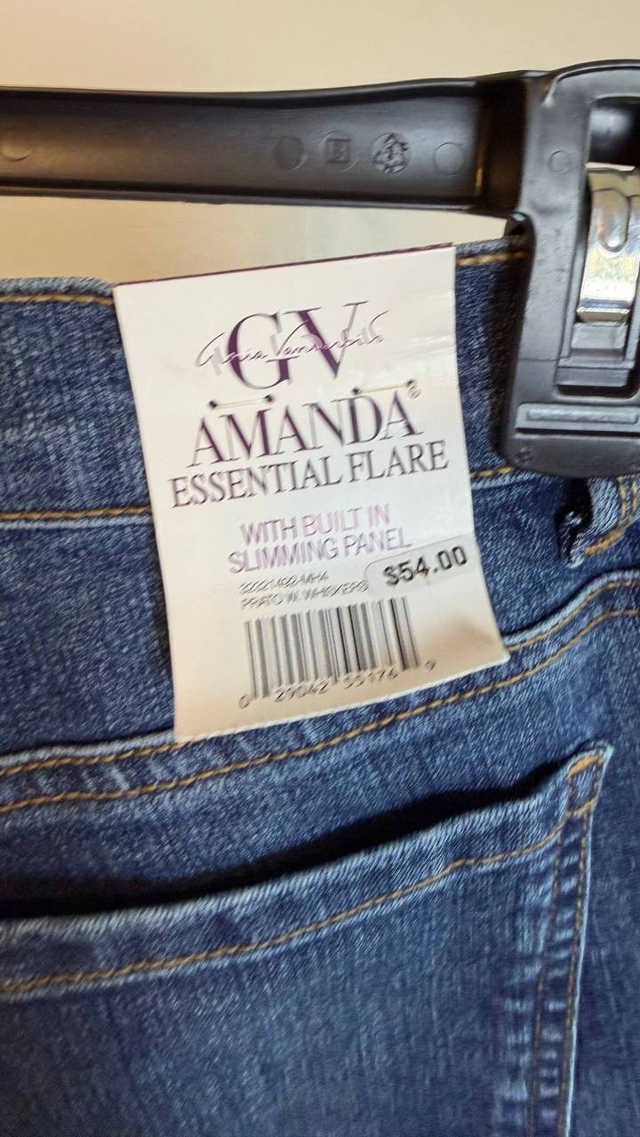 Jones New York Women’s Stretch Lexington Straight Jeans Slater Wash Size 14P NWT
