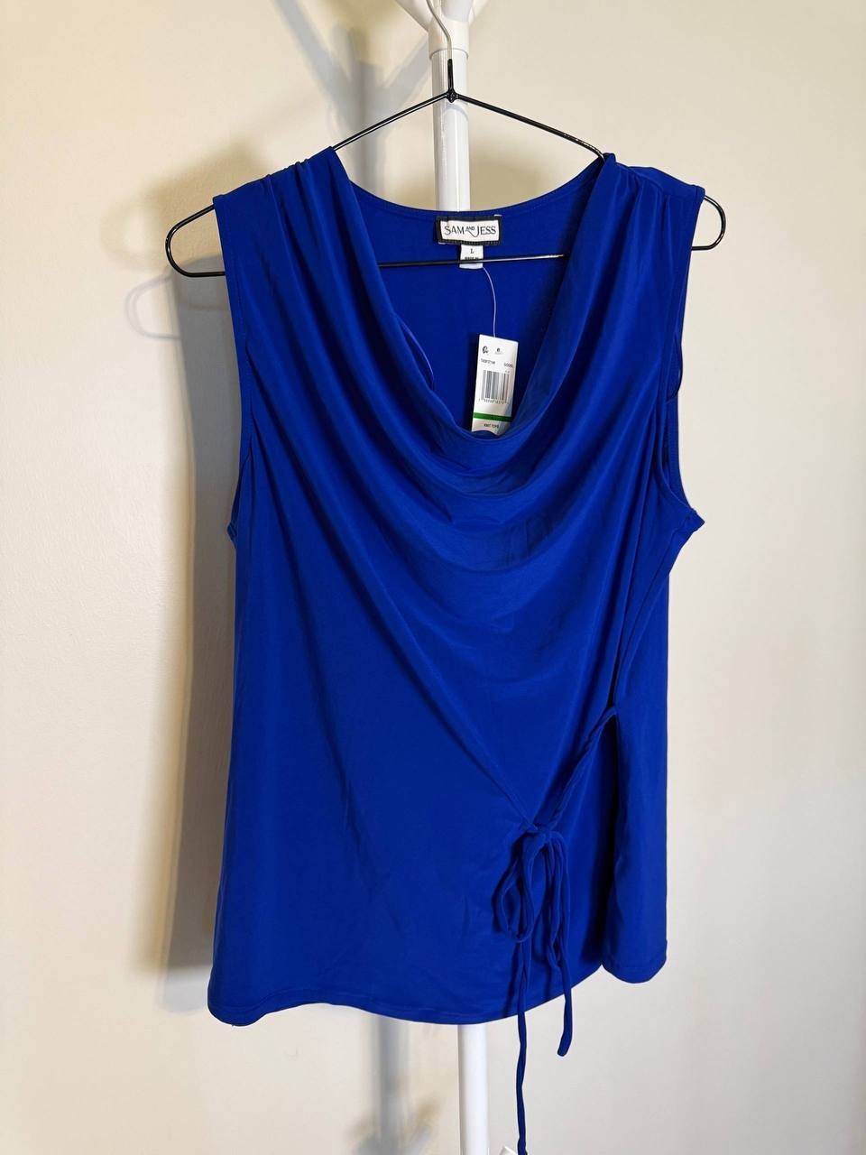 Sam & Jess Sleeveless Side‑Tie Top – Size L – NWT – $29