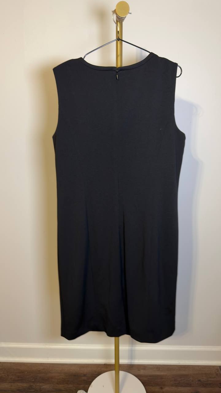 Kasper Sleeveless  Sheath Dress Black L NWT $79
