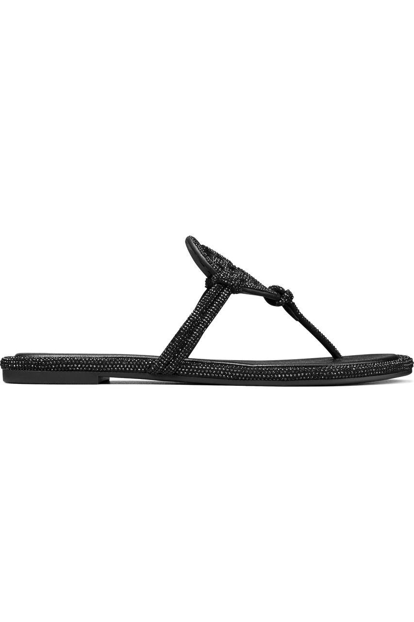 Tory Burch Thong Sandals Perfect Black 6 New $300.00
