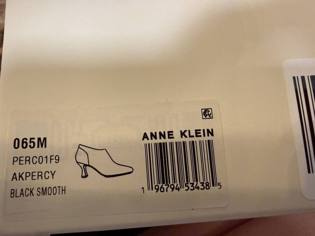 Anne Klein Percy Ankle‑Strap Shoes– Black Smooth – Size 6.5 – New in Box