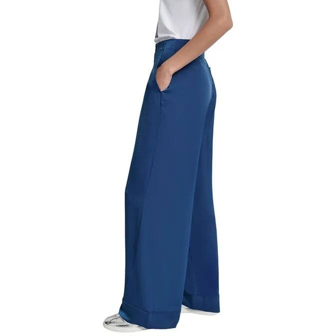DKNY Wide Leg Pant Cadet Blue 8 NWT $99