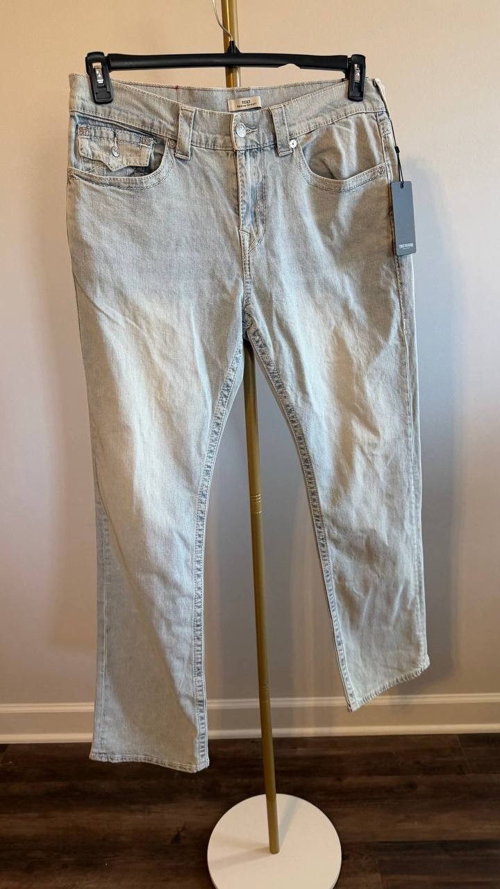 True Religion Men’s Ricky Big T Straight Jeans 34 $199 NWT