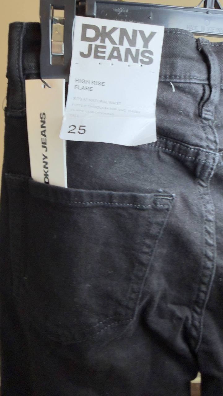 DKNY Jeans Williamsburg High‑Rise Flare Tarmac 25 NWT $79