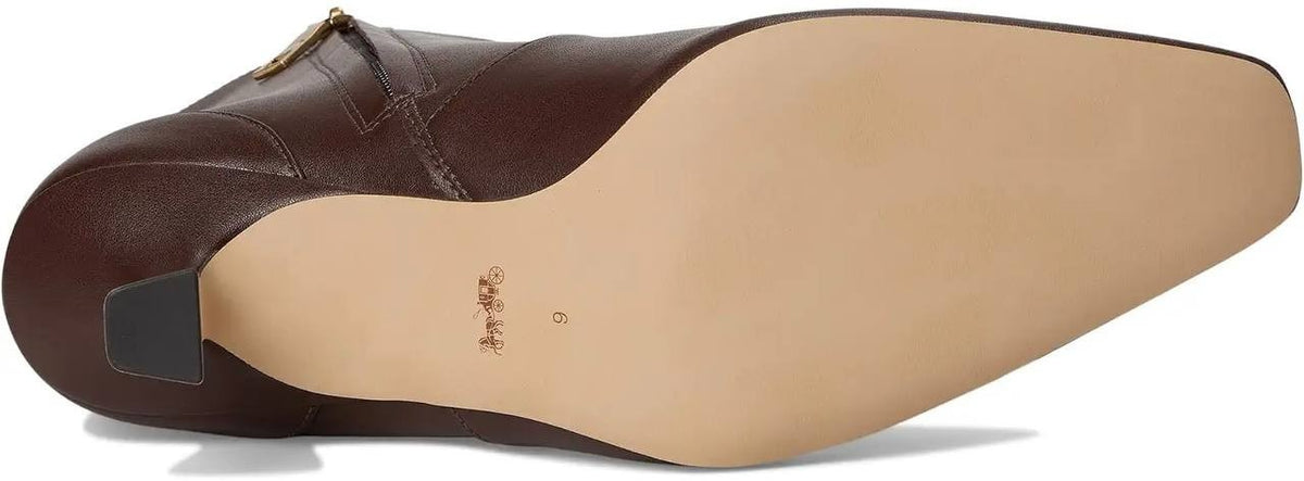 Coach Kitten Heel Booties Brown 8 B New $250.00
