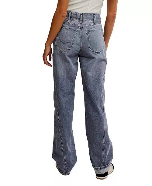 Free People We The Free Aster Seamed Straight-Leg Jeans High Rise 31 $98 NWT