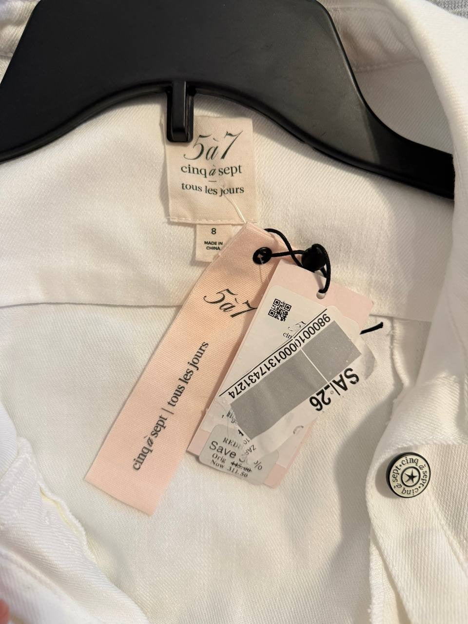 Cinq à Sept Moxie Denim Mini Shirtdress White 8 NWT $445 – Modern Chic