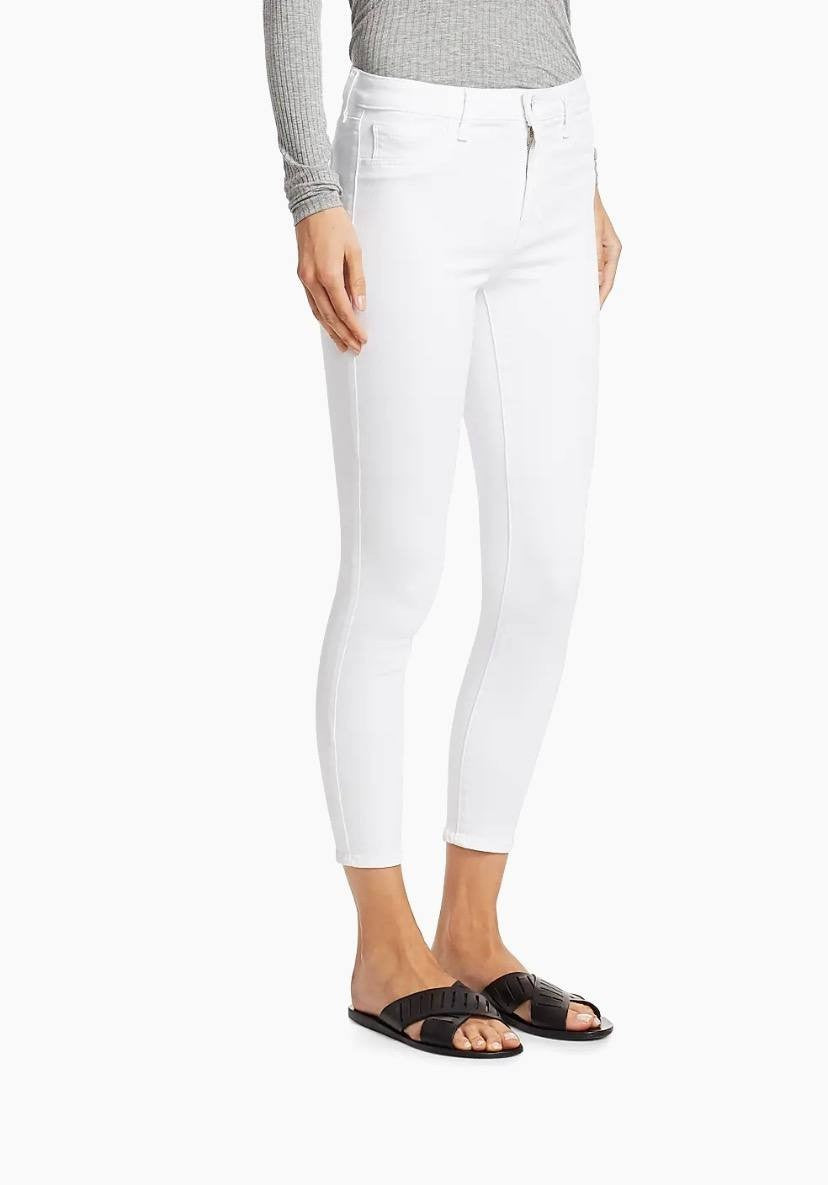 L’Agence Margot High‑Rise Ankle SkinnyJeans White 27 NWT Need Dry Clean msrp$245
