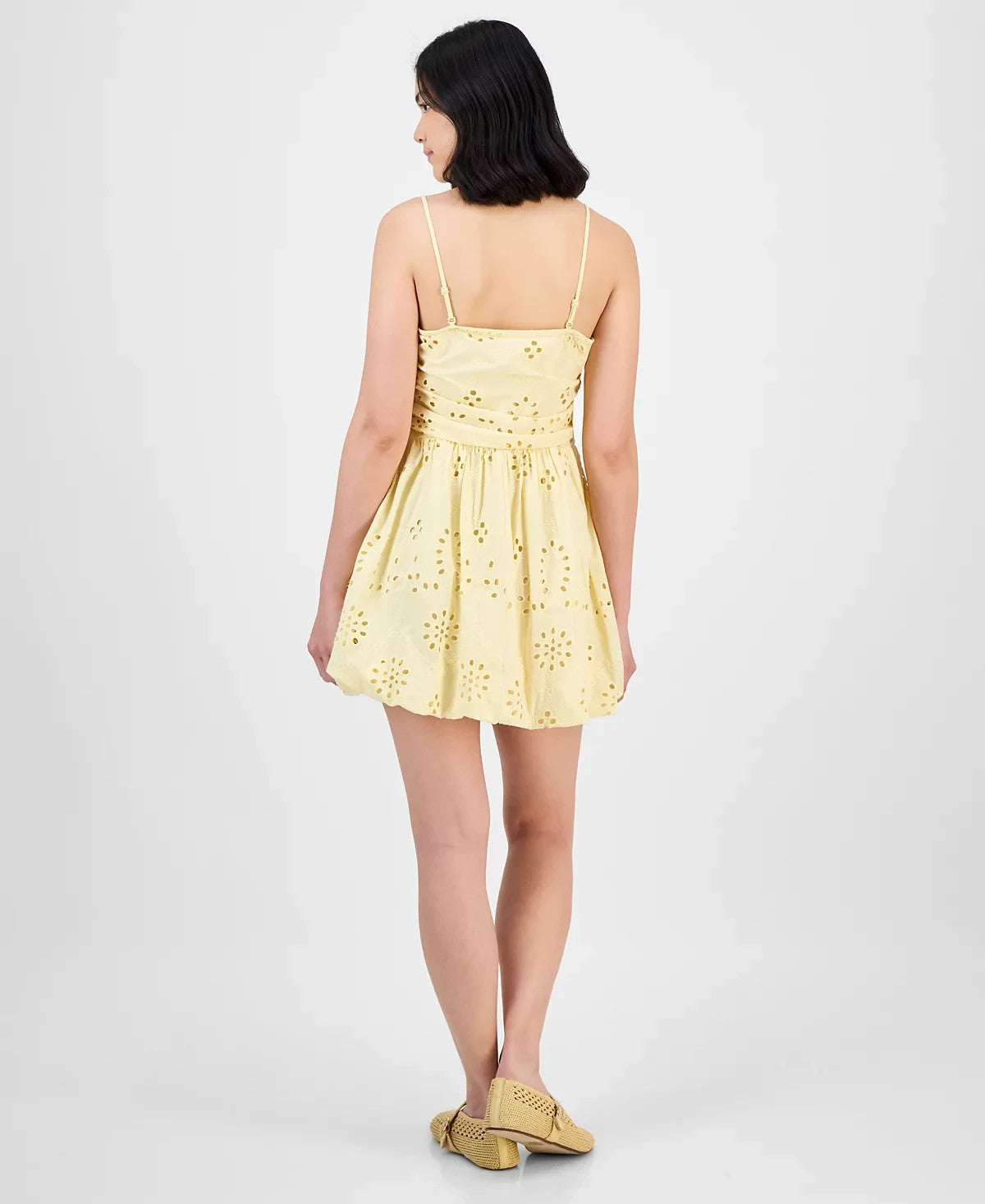 And Now This Eyelet Strapless Mini Dress – Double Cream, Size XXS