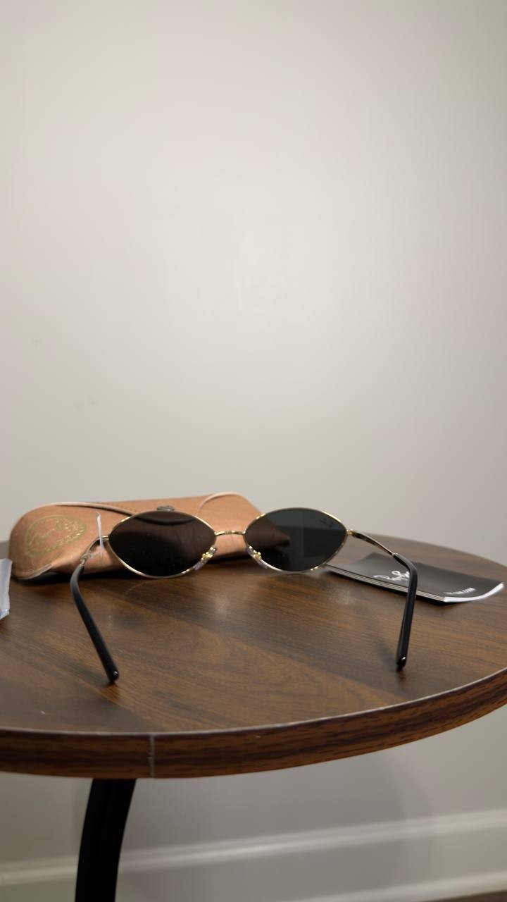 Ray‑Ban  Kai  59mm  Polarized  Oval  Sunglasses  Gold/Dark  Grey  NWT  $160
