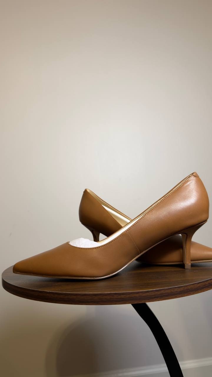Nine West Kitten Heel Pumps Light Brown 8 M New $105.00