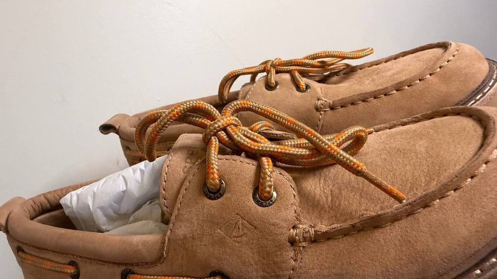 Sperry Authentic Original Boat Shoes 7 Tan Leather Lug Sole 2‑Eye NIB msrp$140