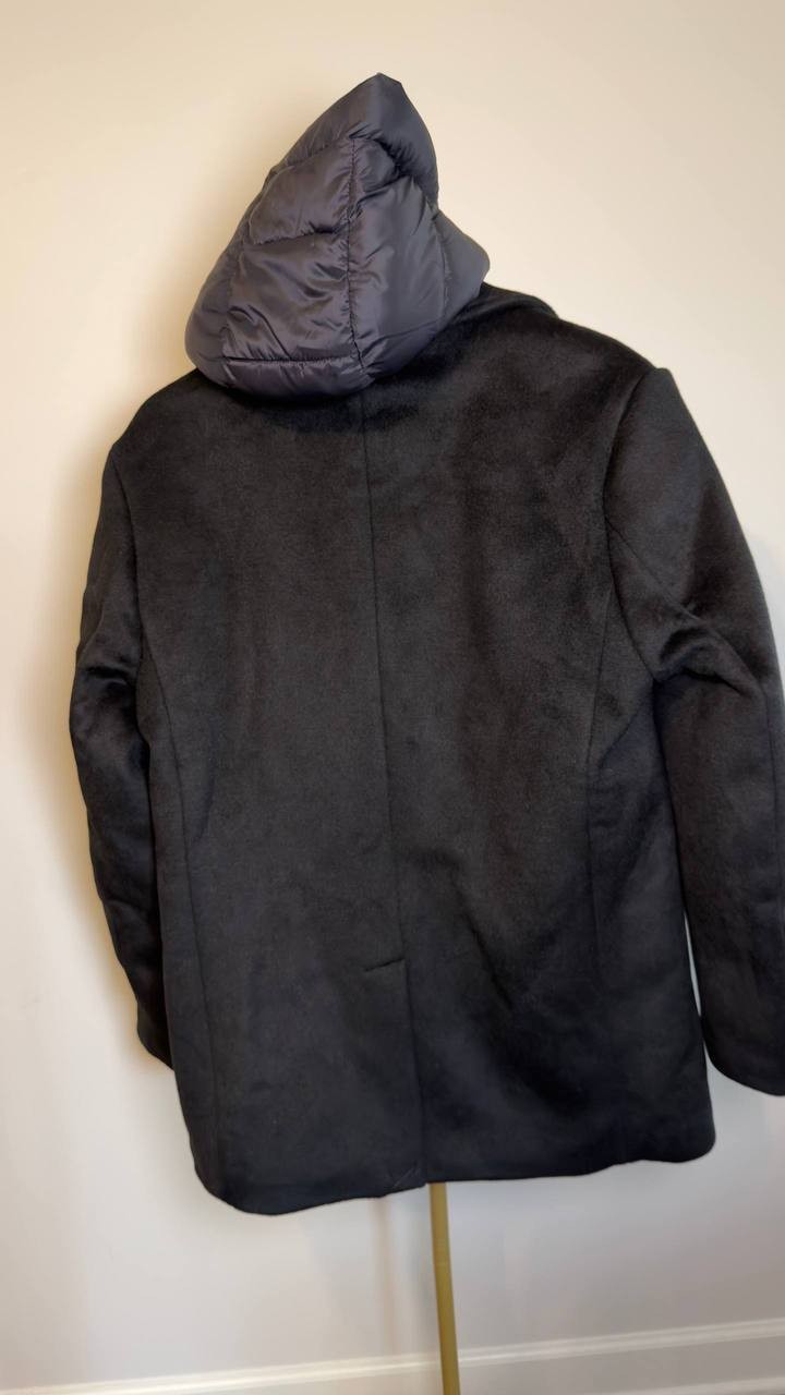 GUESS Men’s Peacoat Removable Nylon Hood Jet Black M NWT $350